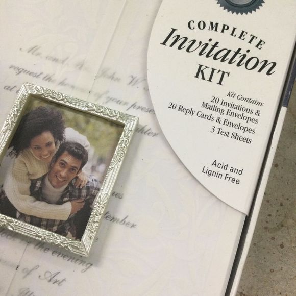Wilton's Complete Invitation Kit - NIB, 20 DIY Print Your Own Wedding Invitation - Picture 5 of 6